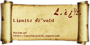 Lipsitz Évald névjegykártya